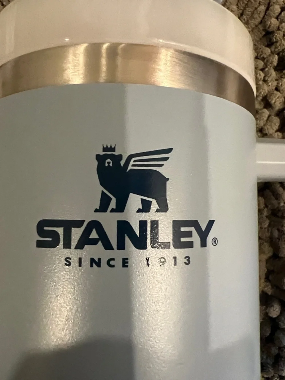 Stanley Pale Blue Travel Mug with Handle and Straw Lid - Picture 2 of 10